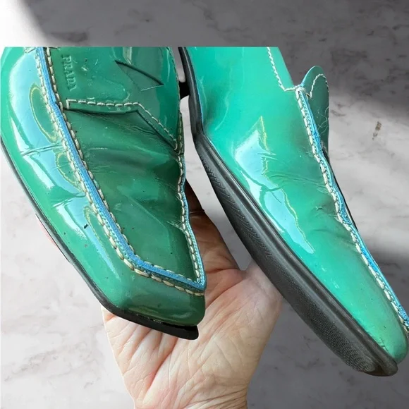 Prada Calzature Donna Patent Loafers in Voyage Color - Picture 5 of 13